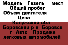  › Модель ­ Газель 15 мест › Общий пробег ­ 300 › Объем двигателя ­ 2 445 › Цена ­ 60 000 - Калужская обл., Боровский р-н, Боровск г. Авто » Продажа легковых автомобилей   
